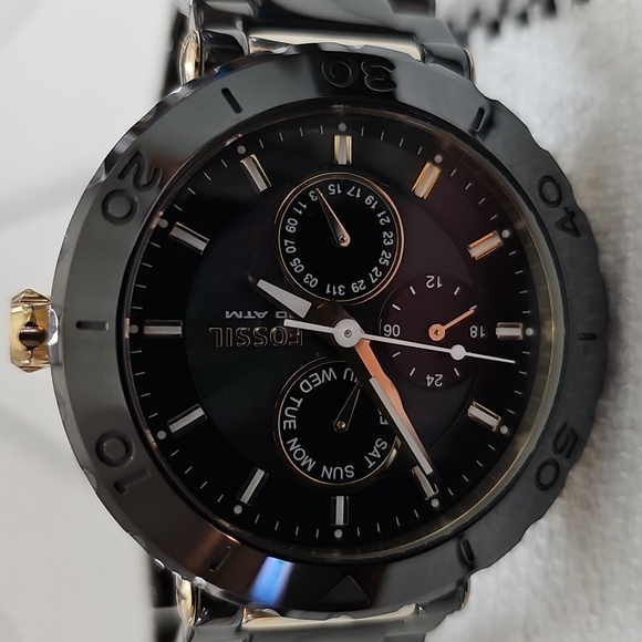 Fossil Black and Gold Women's Stainless Steel Watch - Picture 5 of 10